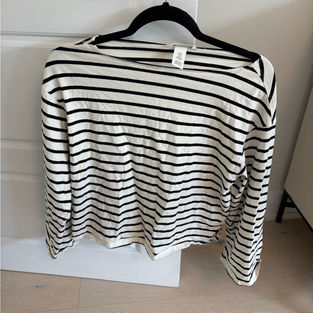 H&M Striped Long Sleeve Top